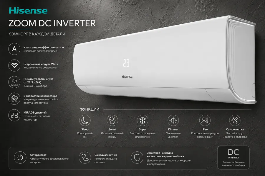 Кондиционер Hisense Zoom DC Inverter
